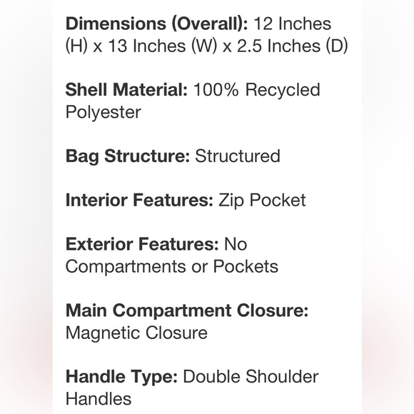 ART CLASS NWT oversized heart tote bag with bow -pink -12x13 - Picture 7 of 8